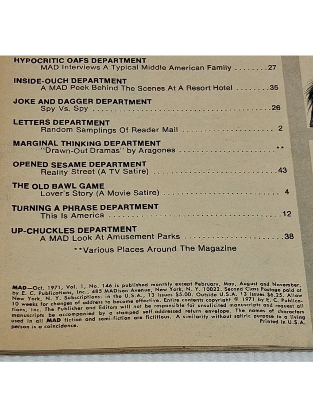 Mad Magazine Issue No. 146 Oct 1971 Special Polluted Issue Vintage Satirical Com - Picture 6 of 13